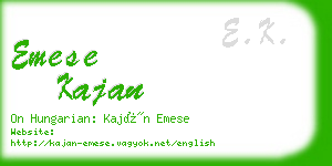 emese kajan business card